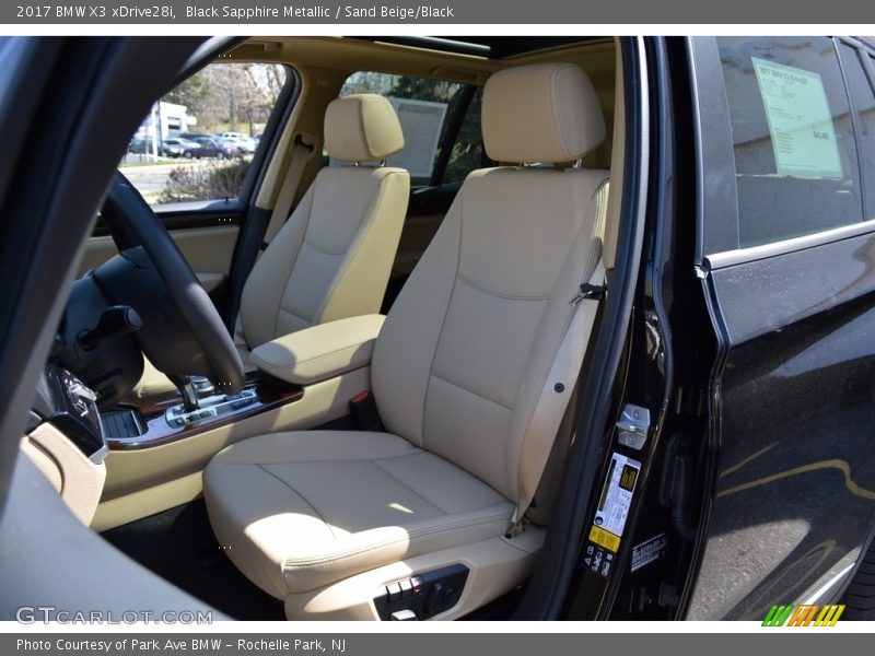 Black Sapphire Metallic / Sand Beige/Black 2017 BMW X3 xDrive28i