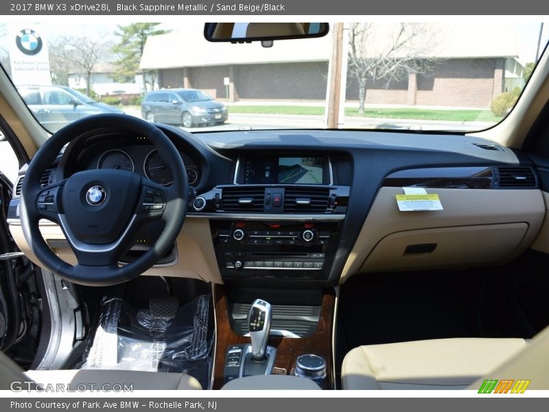 Black Sapphire Metallic / Sand Beige/Black 2017 BMW X3 xDrive28i