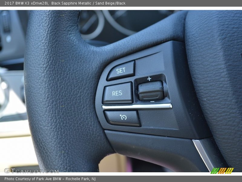 Black Sapphire Metallic / Sand Beige/Black 2017 BMW X3 xDrive28i