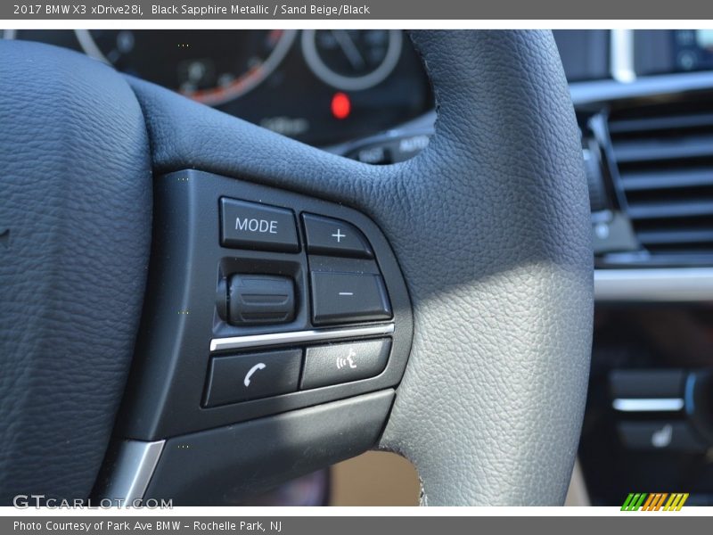 Black Sapphire Metallic / Sand Beige/Black 2017 BMW X3 xDrive28i