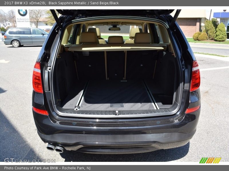 Black Sapphire Metallic / Sand Beige/Black 2017 BMW X3 xDrive28i