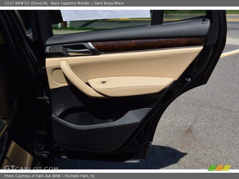 Black Sapphire Metallic / Sand Beige/Black 2017 BMW X3 xDrive28i