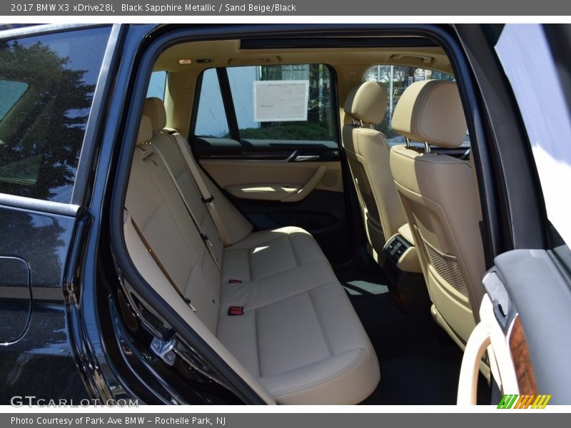 Black Sapphire Metallic / Sand Beige/Black 2017 BMW X3 xDrive28i