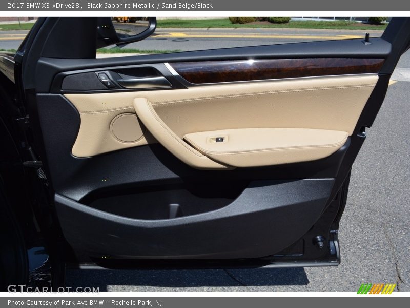 Black Sapphire Metallic / Sand Beige/Black 2017 BMW X3 xDrive28i
