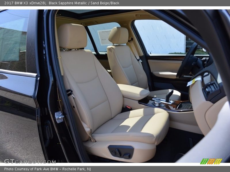 Black Sapphire Metallic / Sand Beige/Black 2017 BMW X3 xDrive28i