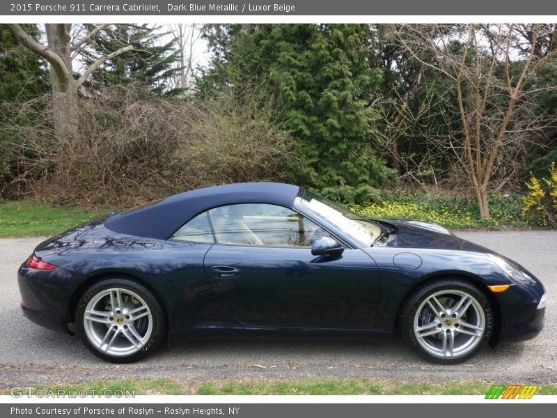 Dark Blue Metallic / Luxor Beige 2015 Porsche 911 Carrera Cabriolet