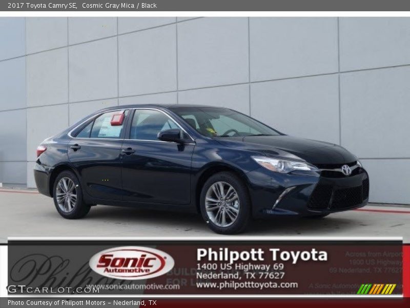 Cosmic Gray Mica / Black 2017 Toyota Camry SE