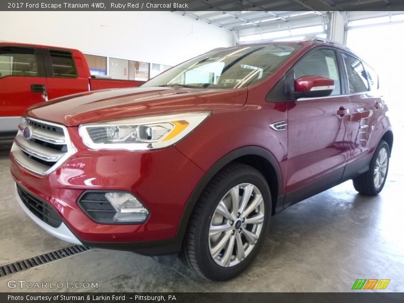 Ruby Red / Charcoal Black 2017 Ford Escape Titanium 4WD