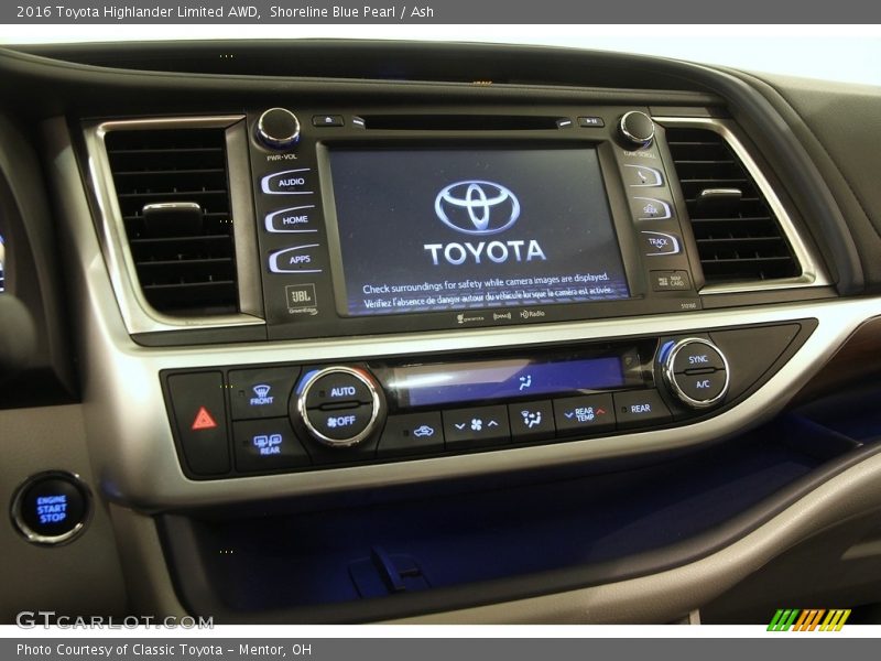 Shoreline Blue Pearl / Ash 2016 Toyota Highlander Limited AWD