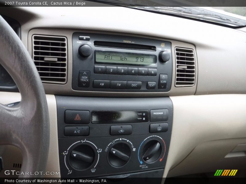 Cactus Mica / Beige 2007 Toyota Corolla CE