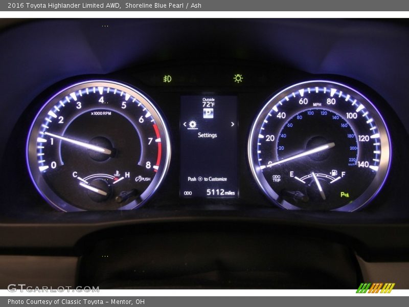 Shoreline Blue Pearl / Ash 2016 Toyota Highlander Limited AWD