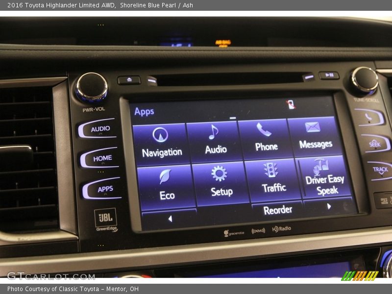 Shoreline Blue Pearl / Ash 2016 Toyota Highlander Limited AWD