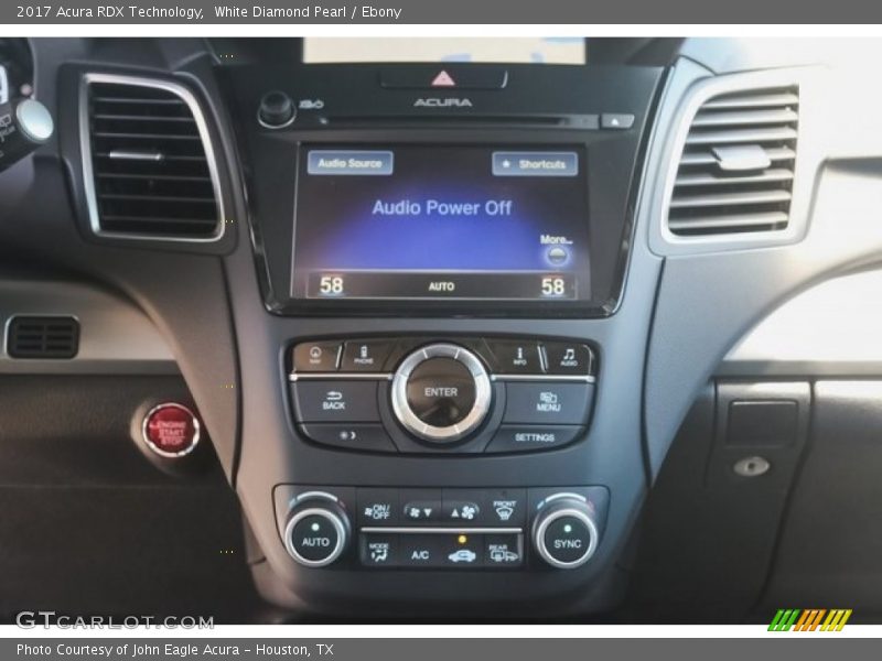 White Diamond Pearl / Ebony 2017 Acura RDX Technology