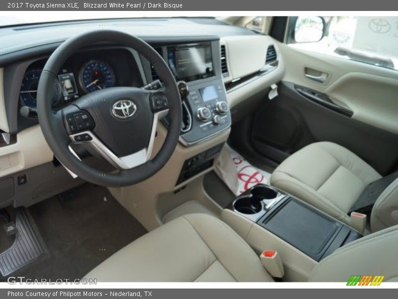 Blizzard White Pearl / Dark Bisque 2017 Toyota Sienna XLE