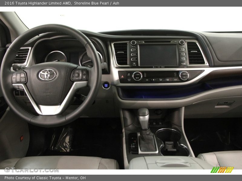 Shoreline Blue Pearl / Ash 2016 Toyota Highlander Limited AWD