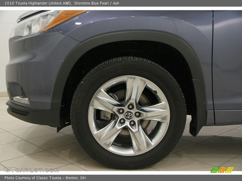 Shoreline Blue Pearl / Ash 2016 Toyota Highlander Limited AWD