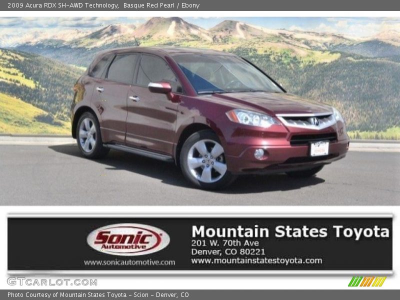 Basque Red Pearl / Ebony 2009 Acura RDX SH-AWD Technology