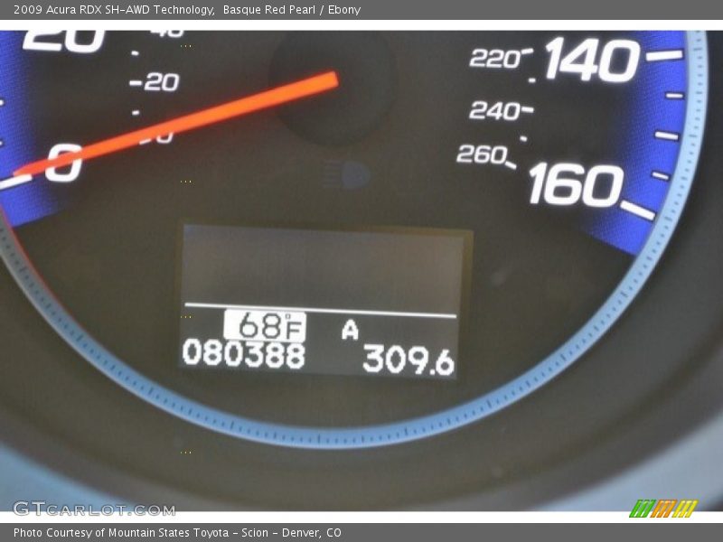 Basque Red Pearl / Ebony 2009 Acura RDX SH-AWD Technology