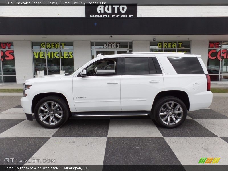 Summit White / Cocoa/Dune 2015 Chevrolet Tahoe LTZ 4WD