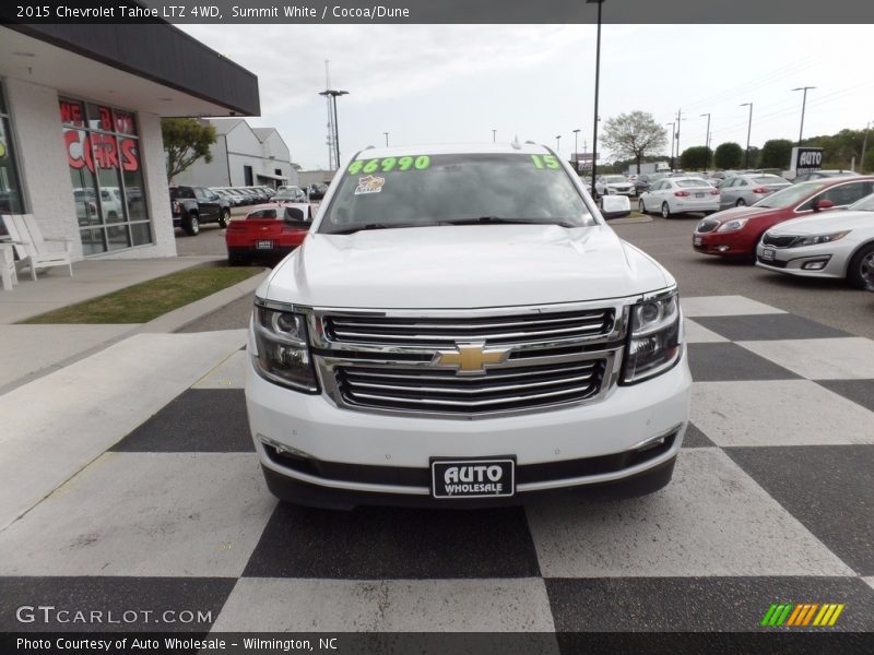 Summit White / Cocoa/Dune 2015 Chevrolet Tahoe LTZ 4WD