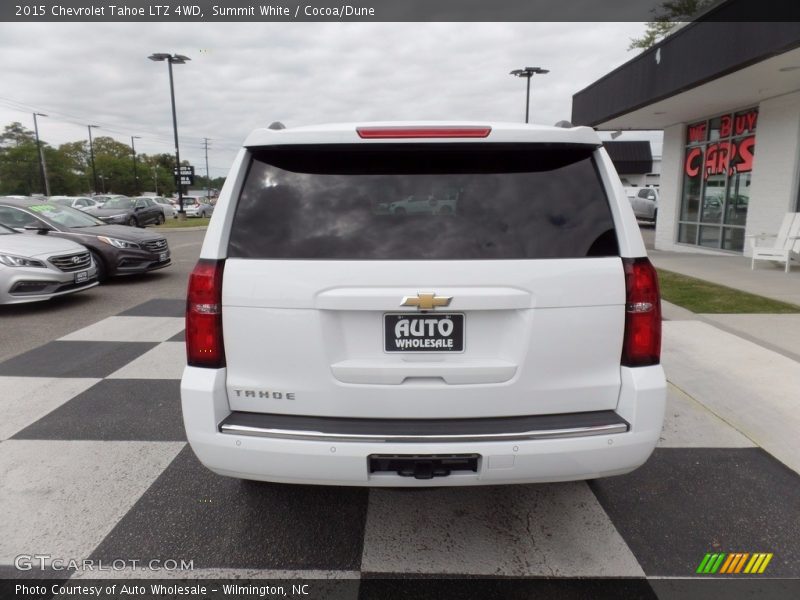 Summit White / Cocoa/Dune 2015 Chevrolet Tahoe LTZ 4WD