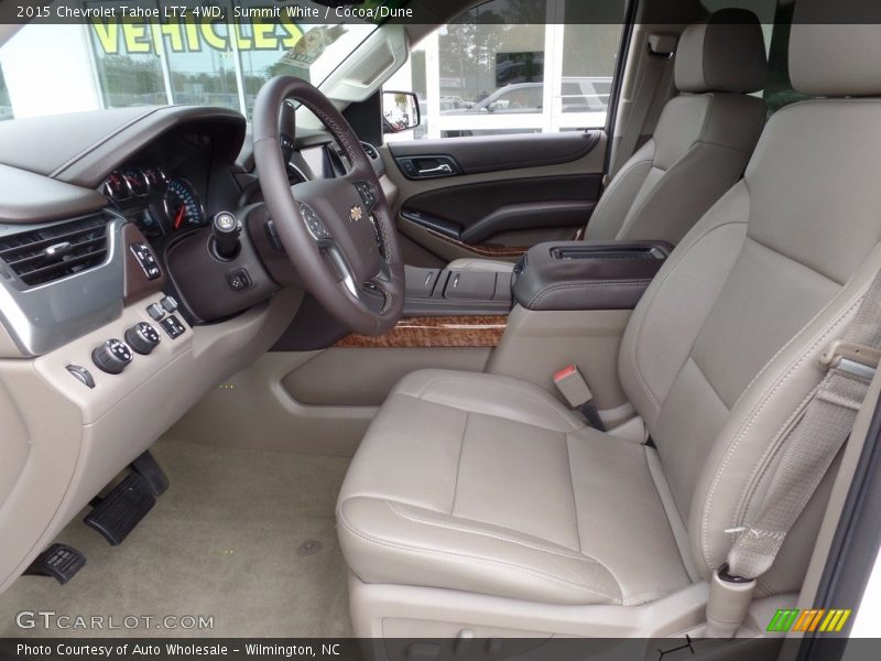 Summit White / Cocoa/Dune 2015 Chevrolet Tahoe LTZ 4WD