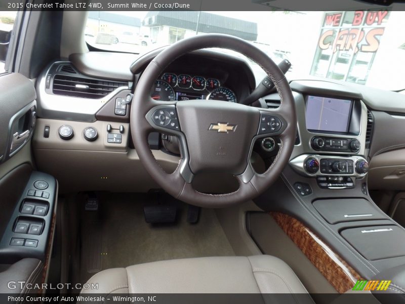 Summit White / Cocoa/Dune 2015 Chevrolet Tahoe LTZ 4WD