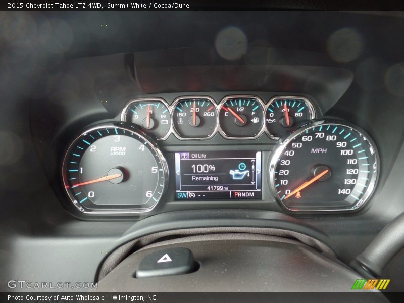 Summit White / Cocoa/Dune 2015 Chevrolet Tahoe LTZ 4WD