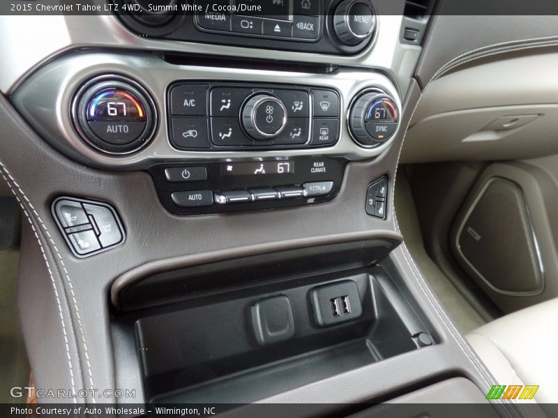 Summit White / Cocoa/Dune 2015 Chevrolet Tahoe LTZ 4WD