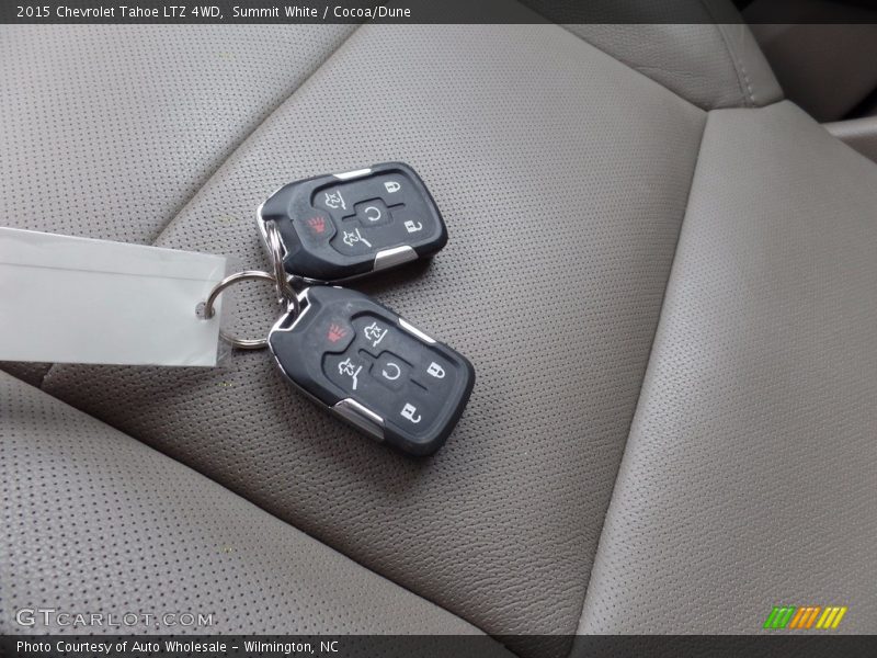 Summit White / Cocoa/Dune 2015 Chevrolet Tahoe LTZ 4WD