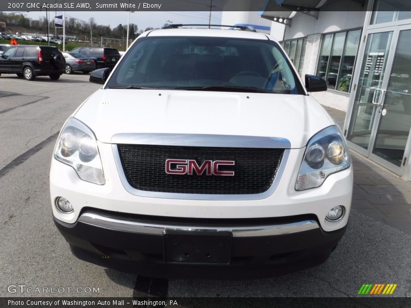 Summit White / Ebony 2007 GMC Acadia SLE AWD