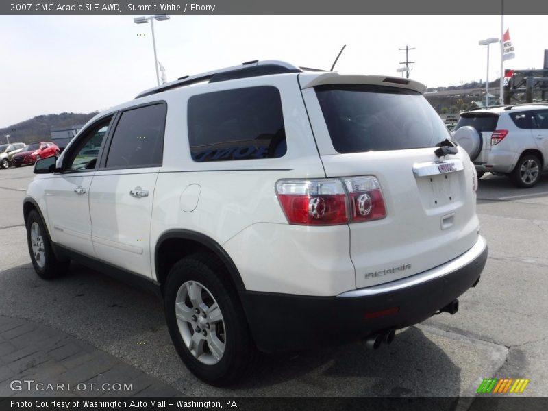 Summit White / Ebony 2007 GMC Acadia SLE AWD