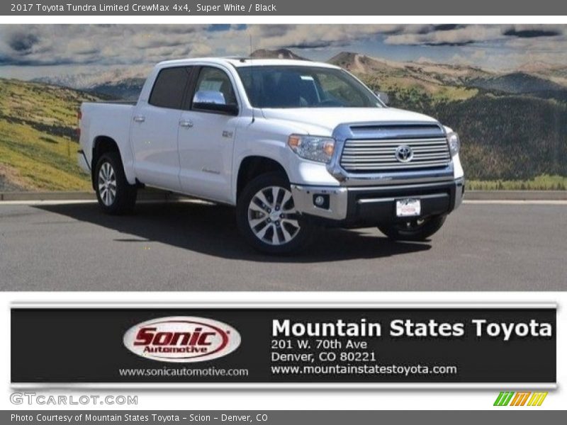 Super White / Black 2017 Toyota Tundra Limited CrewMax 4x4