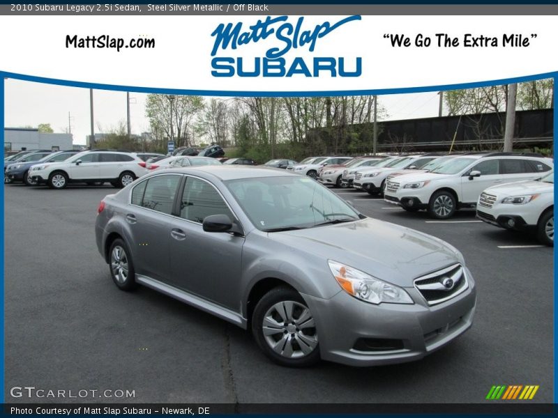 Steel Silver Metallic / Off Black 2010 Subaru Legacy 2.5i Sedan