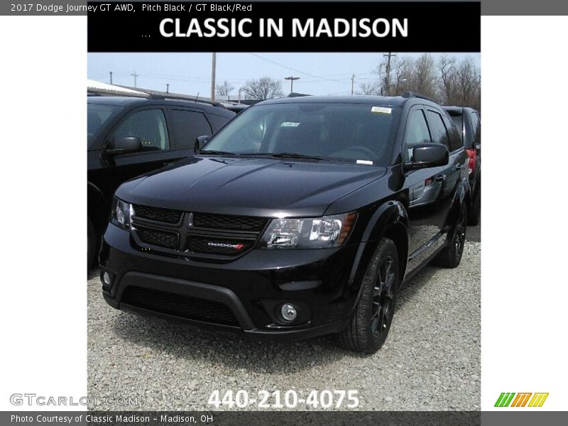 Pitch Black / GT Black/Red 2017 Dodge Journey GT AWD
