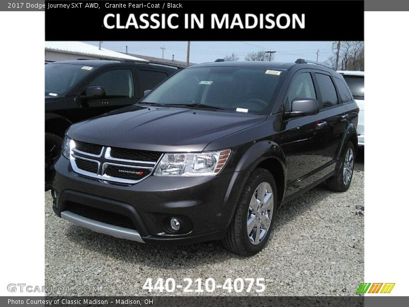 Granite Pearl-Coat / Black 2017 Dodge Journey SXT AWD