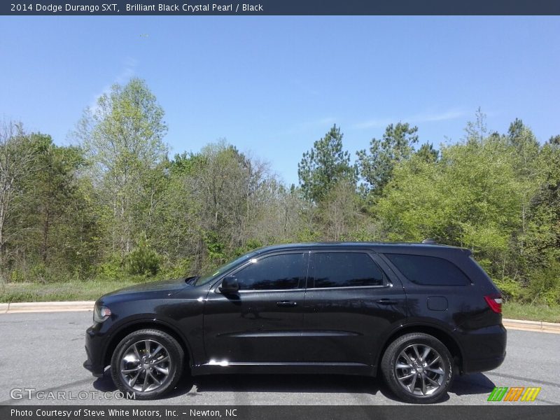 Brilliant Black Crystal Pearl / Black 2014 Dodge Durango SXT