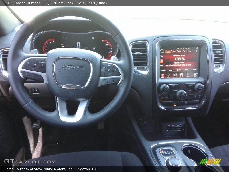 Brilliant Black Crystal Pearl / Black 2014 Dodge Durango SXT