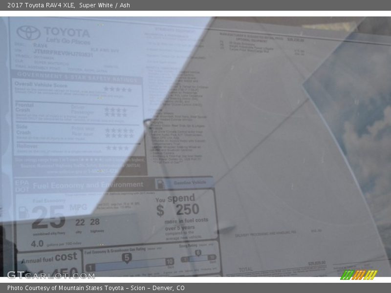 Super White / Ash 2017 Toyota RAV4 XLE