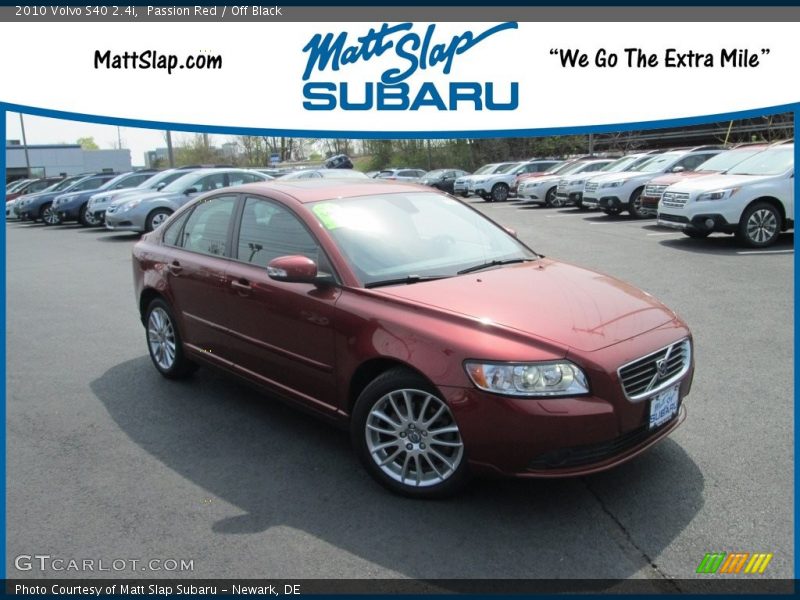 Passion Red / Off Black 2010 Volvo S40 2.4i