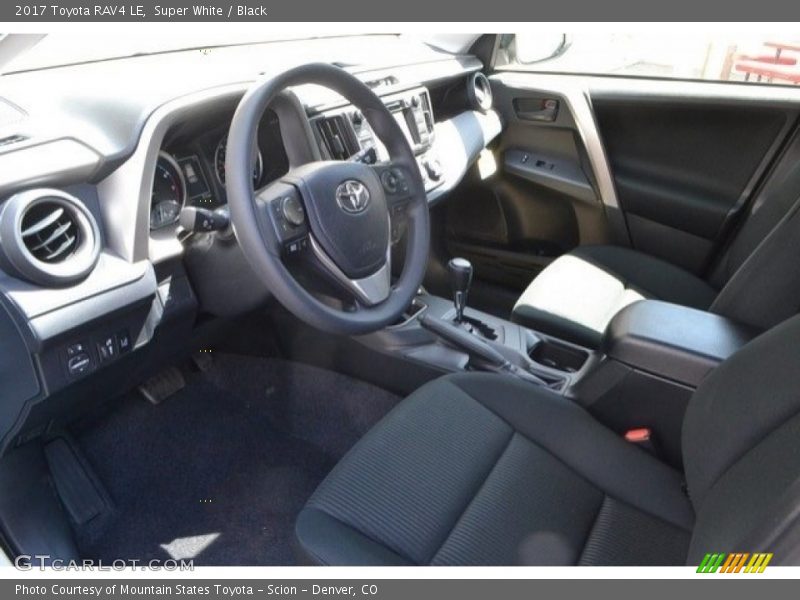 Super White / Black 2017 Toyota RAV4 LE