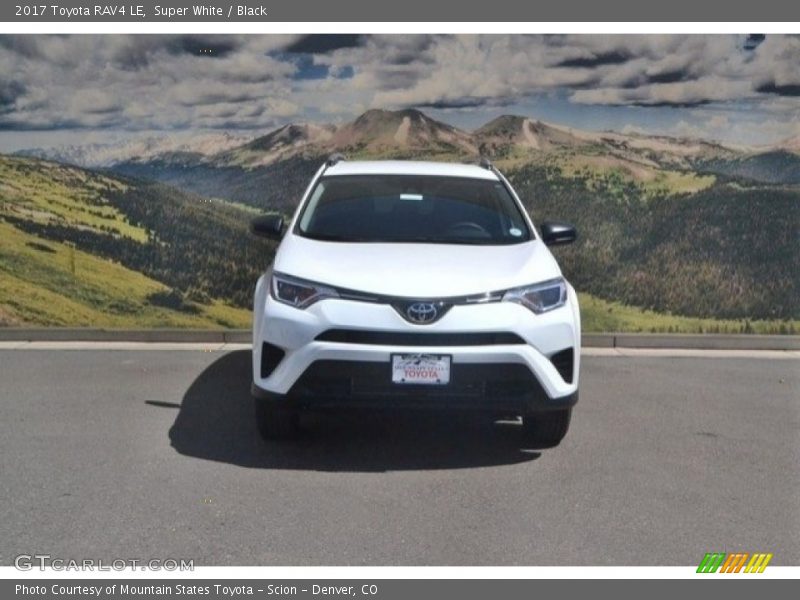 Super White / Black 2017 Toyota RAV4 LE