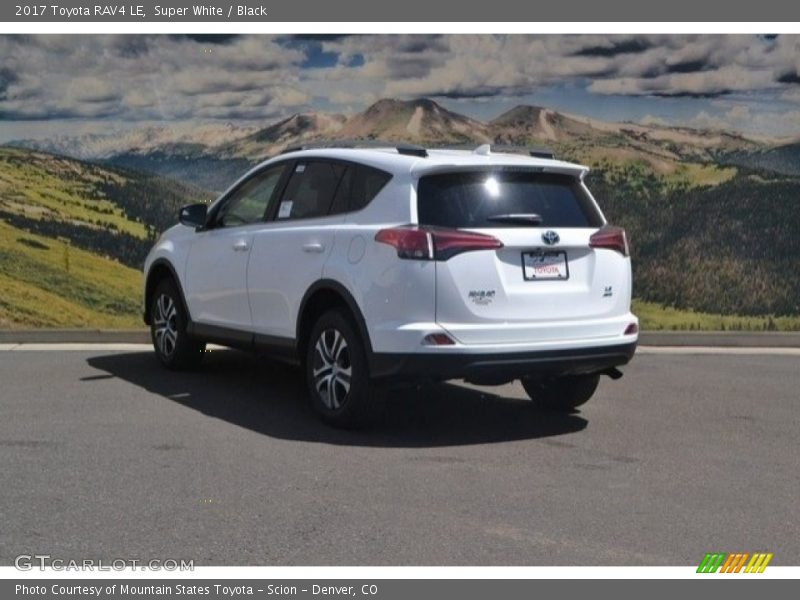 Super White / Black 2017 Toyota RAV4 LE