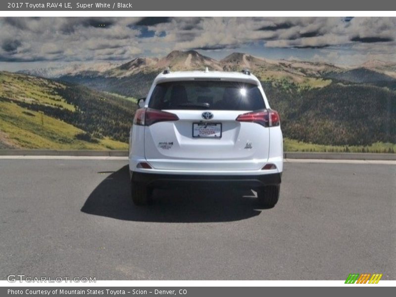 Super White / Black 2017 Toyota RAV4 LE