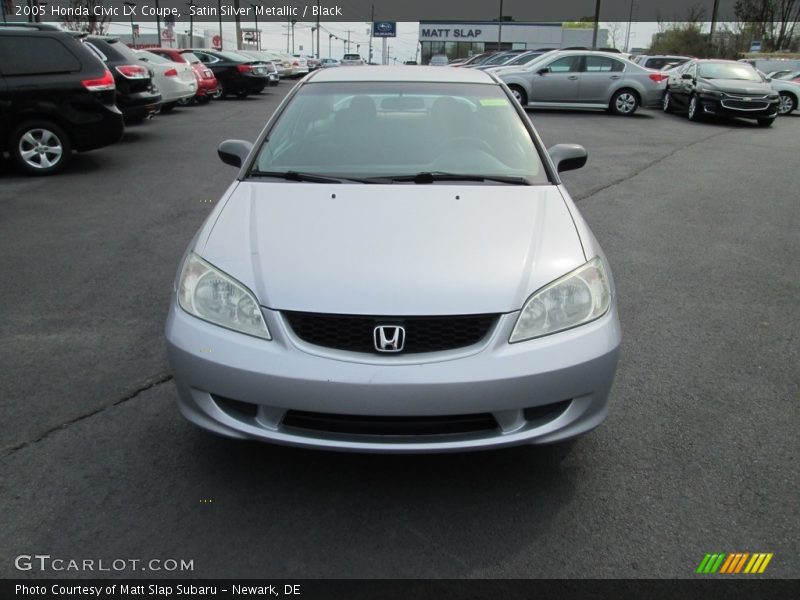 Satin Silver Metallic / Black 2005 Honda Civic LX Coupe