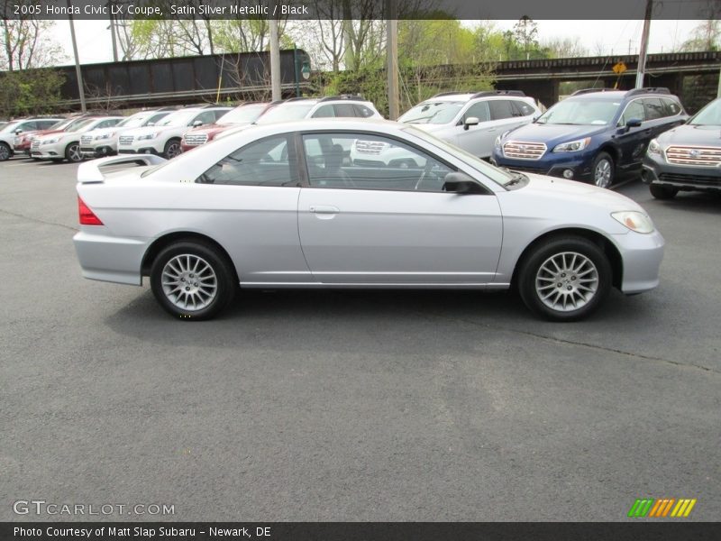 Satin Silver Metallic / Black 2005 Honda Civic LX Coupe