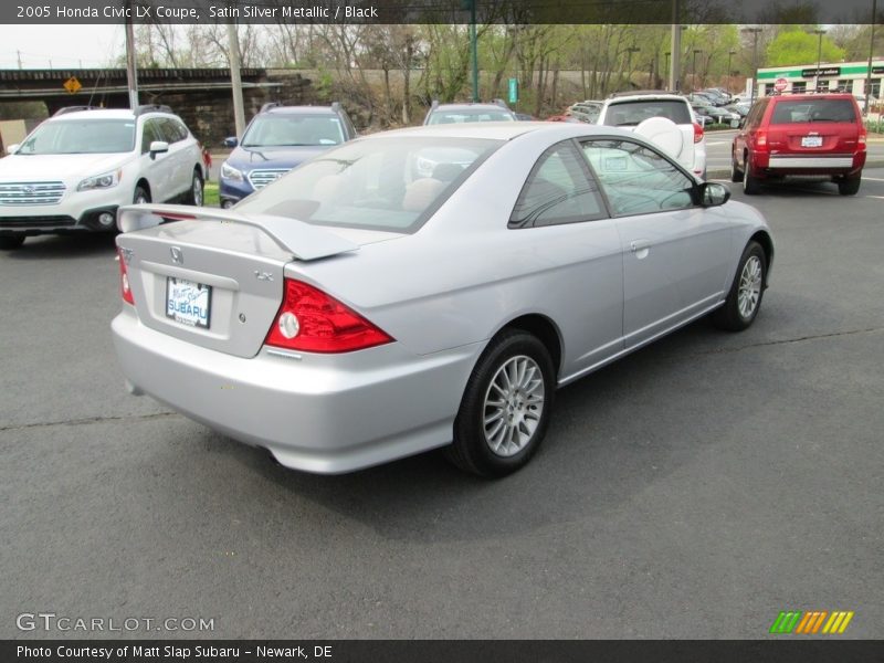 Satin Silver Metallic / Black 2005 Honda Civic LX Coupe