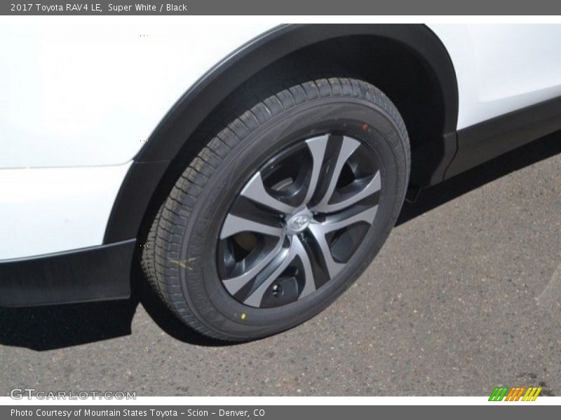 Super White / Black 2017 Toyota RAV4 LE