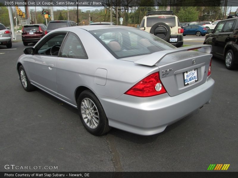 Satin Silver Metallic / Black 2005 Honda Civic LX Coupe