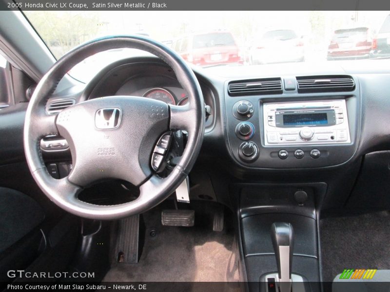Satin Silver Metallic / Black 2005 Honda Civic LX Coupe